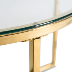 Журнальный столик Mebel Elite Flip (Transparent/Gold) Thumb