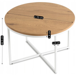 Masa pentru reviste Mebel Elite Hantel (Golden Oak/White) Thumb