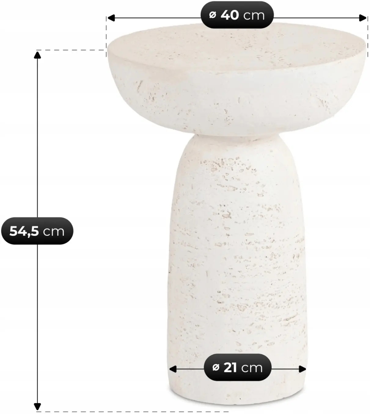 Masa pentru reviste Mebel Elite Henrico 40 (Cream) - 5