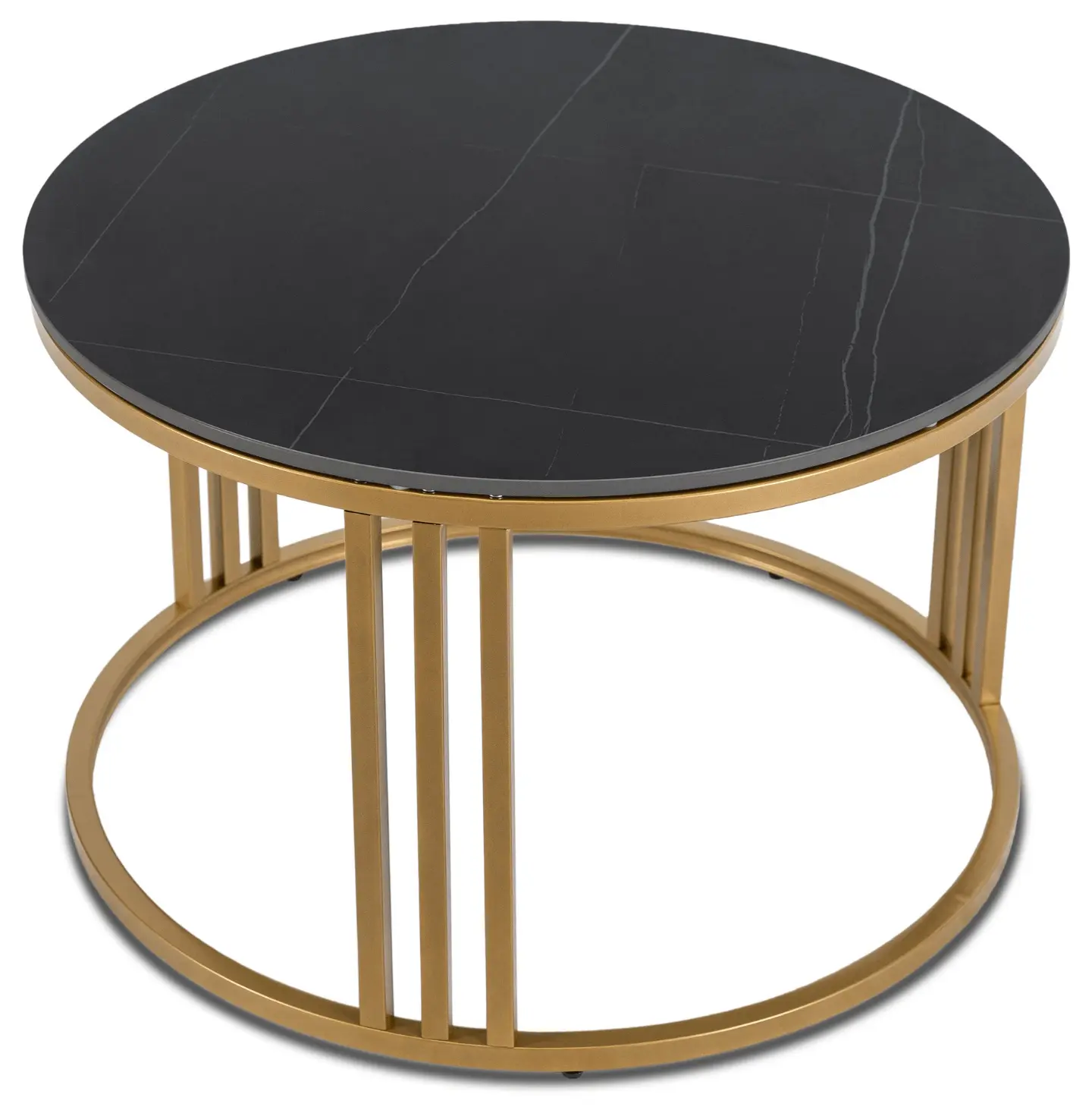 Журнальный столик Mebel Elite Korin (Black Marble/Gold)
