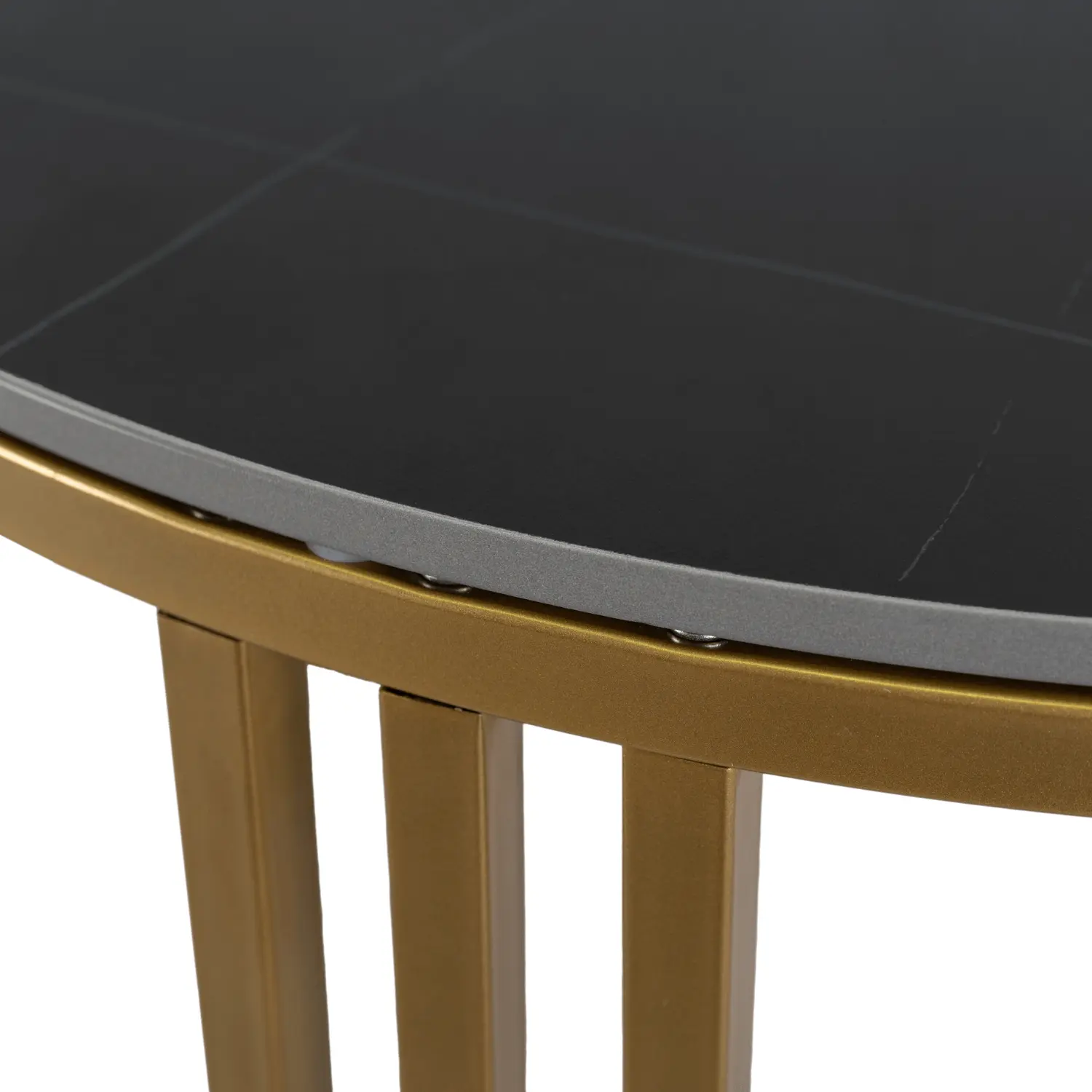 Журнальный столик Mebel Elite Korin (Black Marble/Gold)