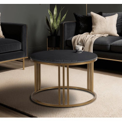 Журнальный столик Mebel Elite Korin (Black Marble/Gold)
