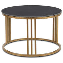Журнальный столик Mebel Elite Korin (Black Marble/Gold) Thumb
