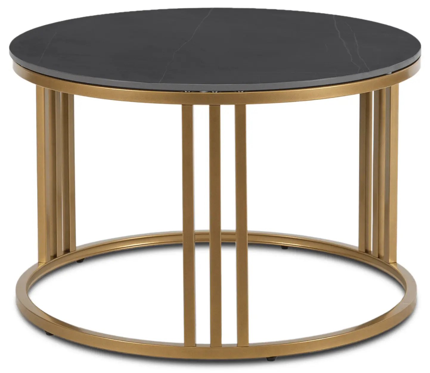 Журнальный столик Mebel Elite Korin (Black Marble/Gold)