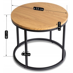 Masa pentru reviste Mebel Elite Lella (Golden Oak/Black) Thumb