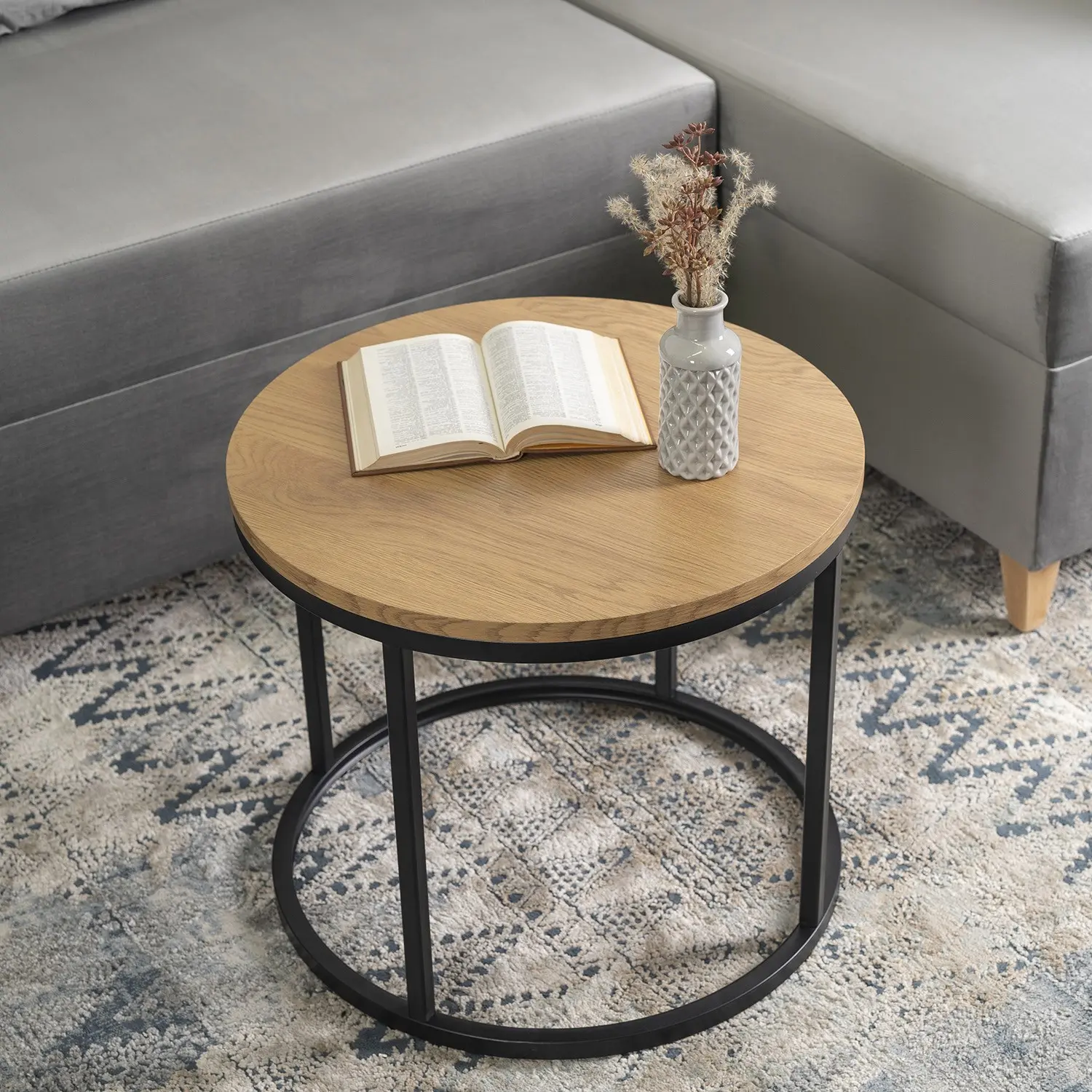 Masa pentru reviste Mebel Elite Lella (Golden Oak/Black) - 6