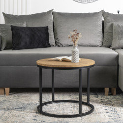 Masa pentru reviste Mebel Elite Lella (Golden Oak/Black) Thumb