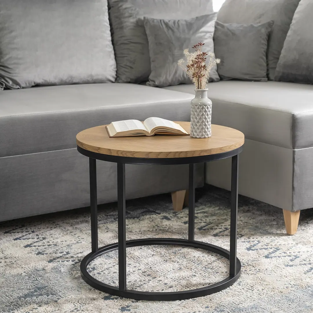 Masa pentru reviste Mebel Elite Lella (Golden Oak/Black)