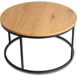 Журнальный столик Mebel Elite Lella Max (Golden Oak/Black) Thumb