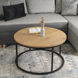 Masa pentru reviste Mebel Elite Lella Max (Golden Oak/Black)