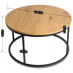 Журнальный столик Mebel Elite Lella Max (Golden Oak/Black) Thumb