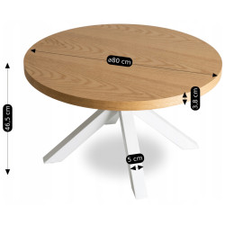 Masa pentru reviste Mebel Elite Lincoln (Golden Oak/White) Thumb