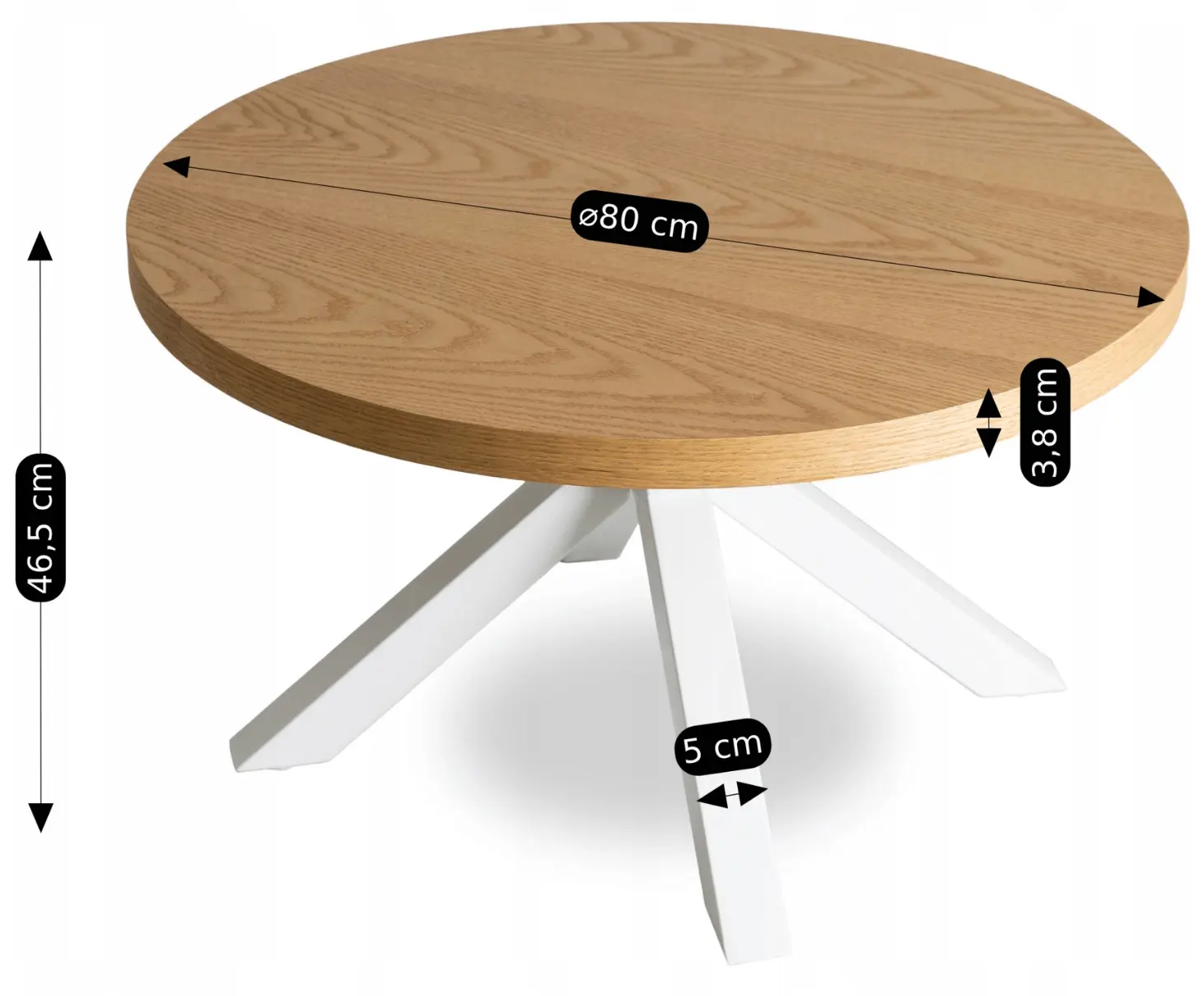 Masa pentru reviste Mebel Elite Lincoln (Golden Oak/White)