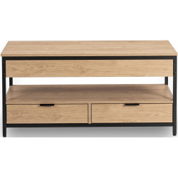 Masa pentru reviste Mebel Elite Luca 100cm (Oak/Black) Thumb