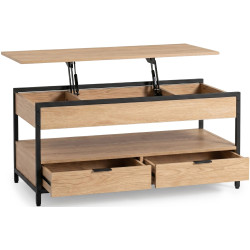 Masa pentru reviste Mebel Elite Luca 100cm (Oak/Black) Thumb