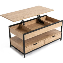 Masa pentru reviste Mebel Elite Luca 100cm (Oak/Black) Thumb