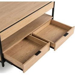 Masa pentru reviste Mebel Elite Luca 100cm (Oak/Black) Thumb