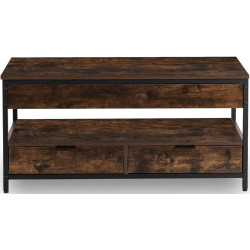 Masa pentru reviste Mebel Elite Luca 100cm (Rustic Oak/Black) Thumb