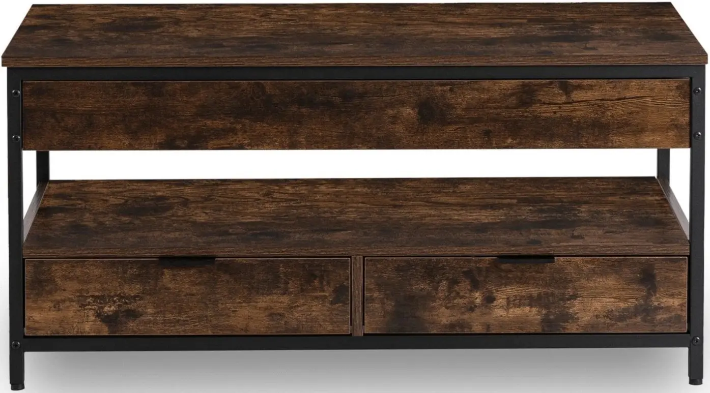 Masa pentru reviste Mebel Elite Luca 100cm (Rustic Oak/Black) - 2