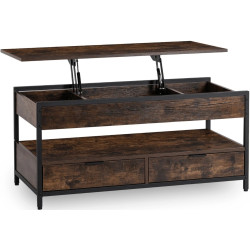 Masa pentru reviste Mebel Elite Luca 100cm (Rustic Oak/Black) Thumb