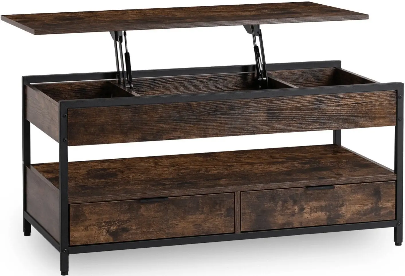 Masa pentru reviste Mebel Elite Luca 100cm (Rustic Oak/Black) - 3