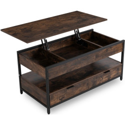 Masa pentru reviste Mebel Elite Luca 100cm (Rustic Oak/Black) Thumb