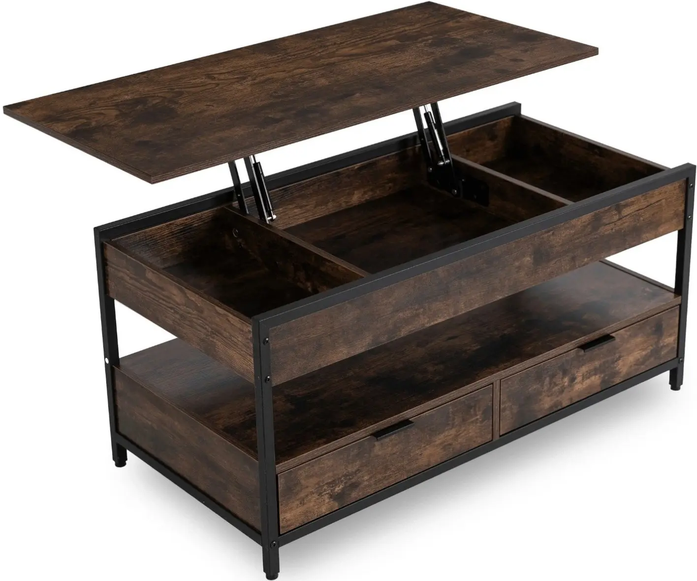 Masa pentru reviste Mebel Elite Luca 100cm (Rustic Oak/Black) - 4