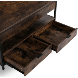 Masa pentru reviste Mebel Elite Luca 100cm (Rustic Oak/Black) Thumb