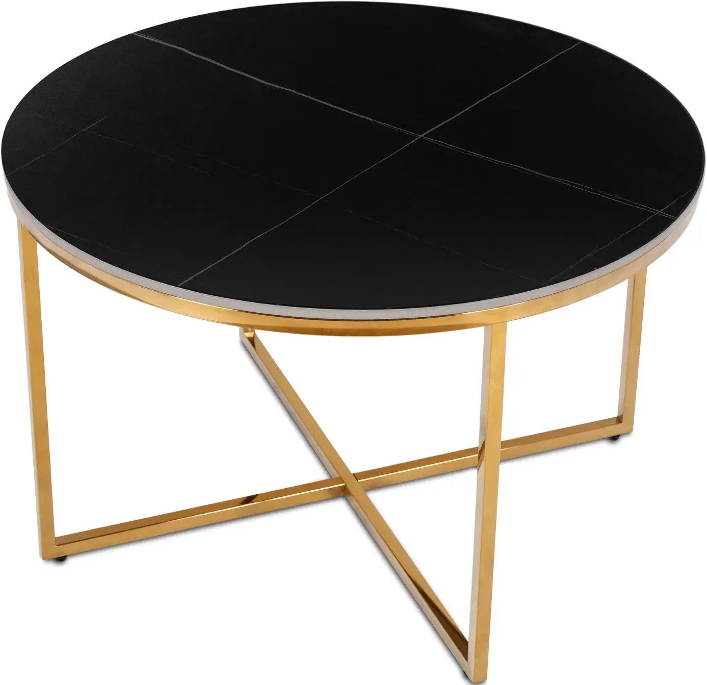 Masa pentru reviste Mebel Elite Marine 80 (Black Marble/Gold) - 3