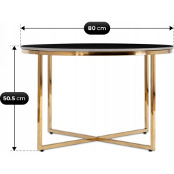 Masa pentru reviste Mebel Elite Marine 80 (Black Marble/Gold) Thumb