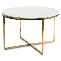Журнальный столик Mebel Elite Marine (White Marble/Gold) Thumb