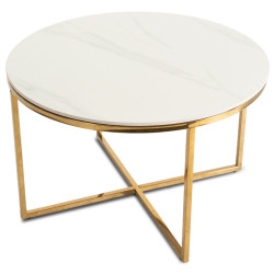 Журнальный столик Mebel Elite Marine (White Marble/Gold) Thumb