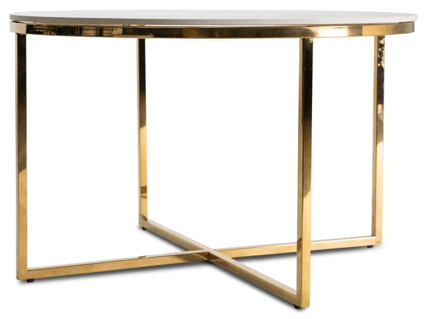 Журнальный столик Mebel Elite Marine (White Marble/Gold)