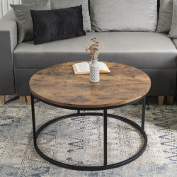 Журнальный столик Mebel Elite Tim Max (Rustic Oak/Black)