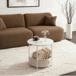 Masa pentru reviste Mebel Elite Varano (White/Beige)