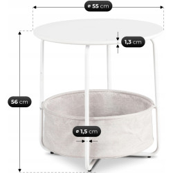Masa pentru reviste Mebel Elite Varano (White/Beige) Thumb