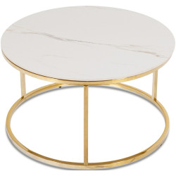 Masa pentru reviste Mebel Elite Venice (White Marble/Gold) Thumb