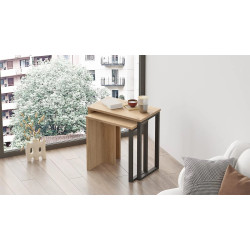 Набор журнальных столиков Mirage Design Ocean ON7-S (Natural Oak/Black) Thumb