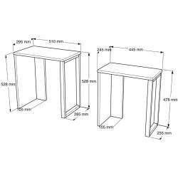 Набор журнальных столиков Mirage Design Ocean ON7-S (Natural Oak/Black) Thumb