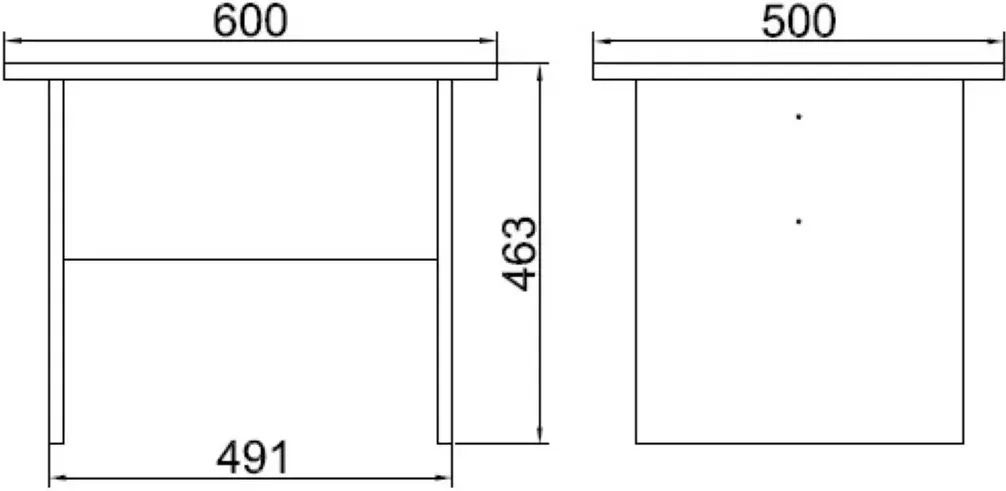 Masa pentru reviste Mirage Design Vario VO2-OB (Oak/Larex Black)