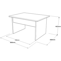 Masa pentru reviste Mirage Design Vista VS2-CGA (Cura/Concrete/Anthracite) Thumb