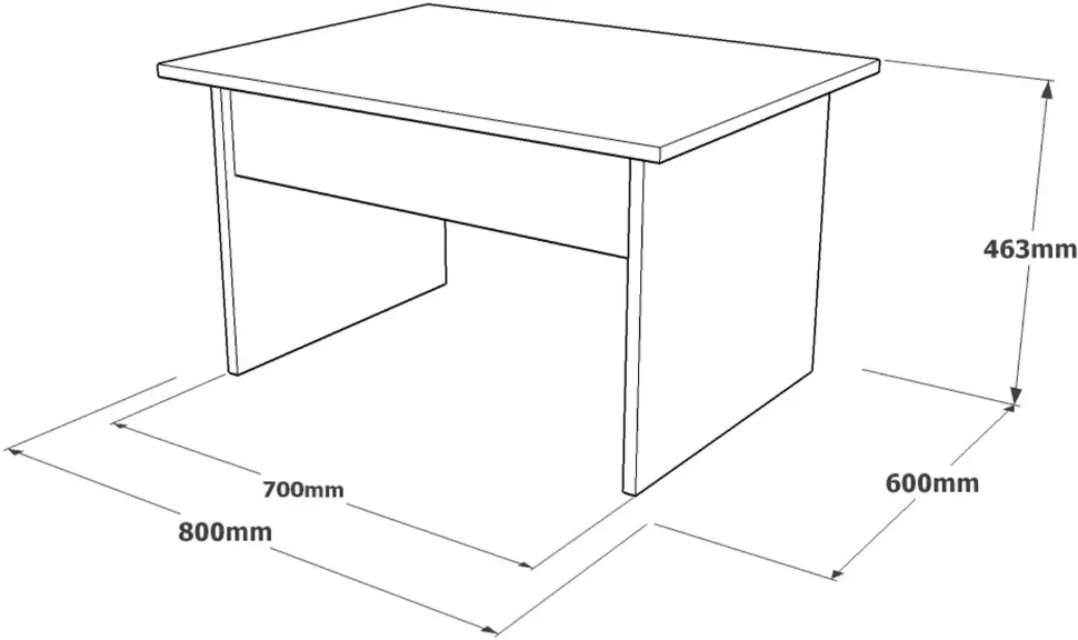 Masa pentru reviste Mirage Design Vista VS2-CGA (Cura/Concrete/Anthracite)
