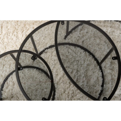 Set masute pentru reviste Mirage Meble Aurum 80-60-42 (Grey/Black) Thumb