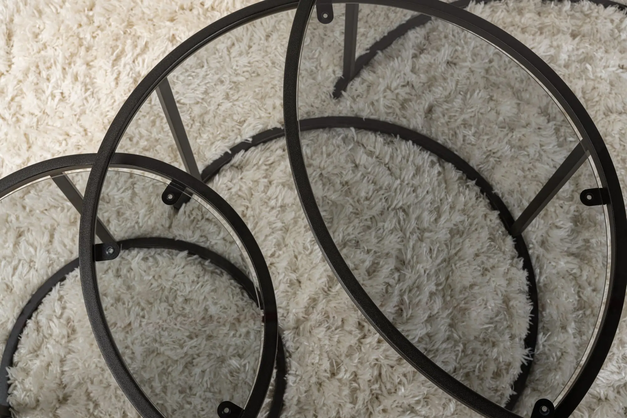 Set masute pentru reviste Mirage Meble Aurum 80-60-42 (Grey/Black)