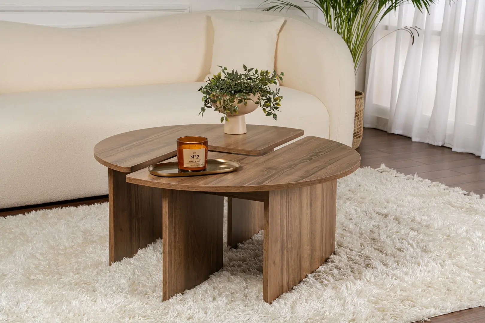 Set masute pentru reviste Mirage Meble Moira (Walnut)