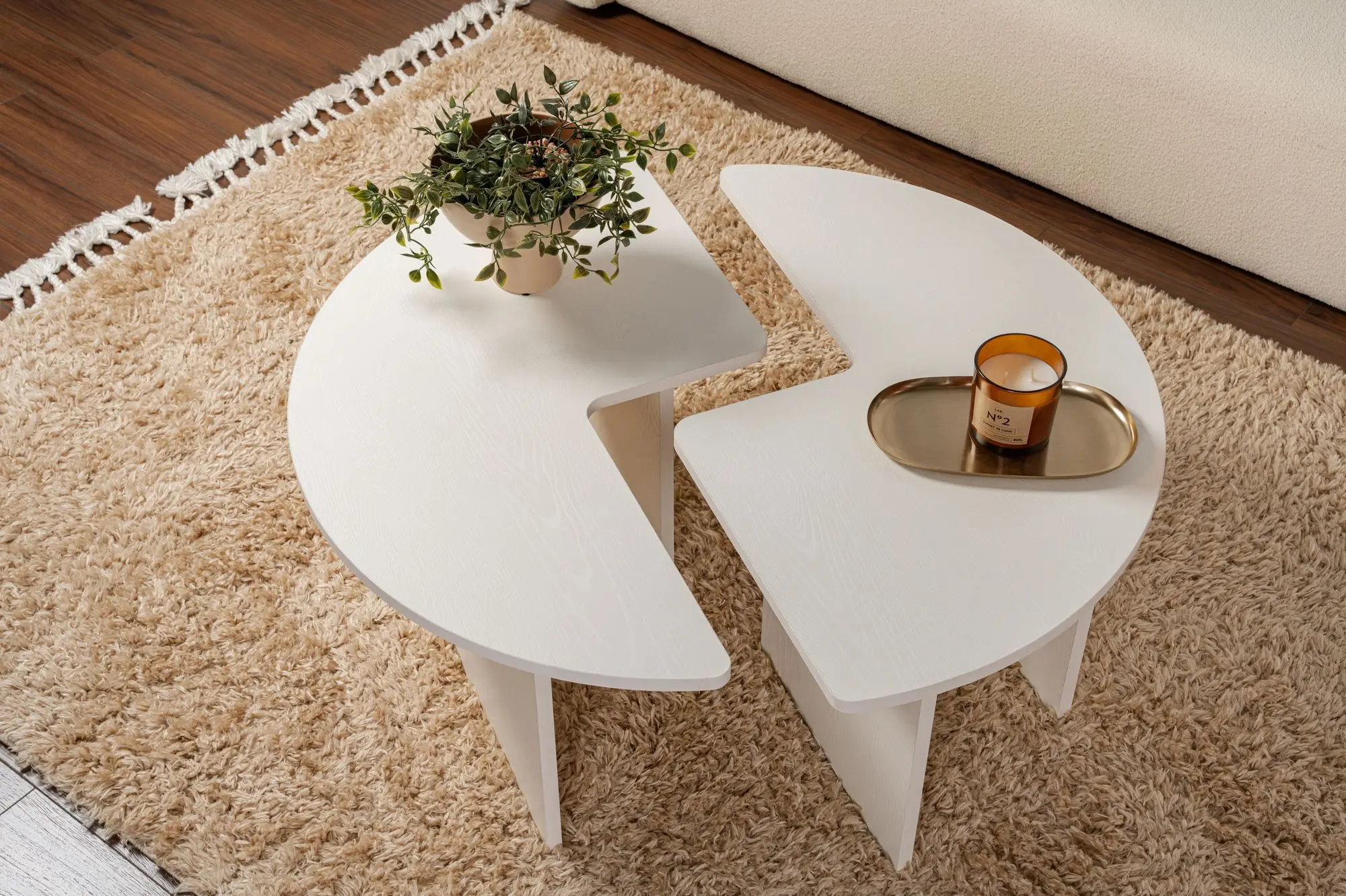 Set masute pentru reviste Mirage Meble Moira (White)