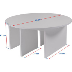 Set masute pentru reviste Mirage Meble Moira (White) Thumb