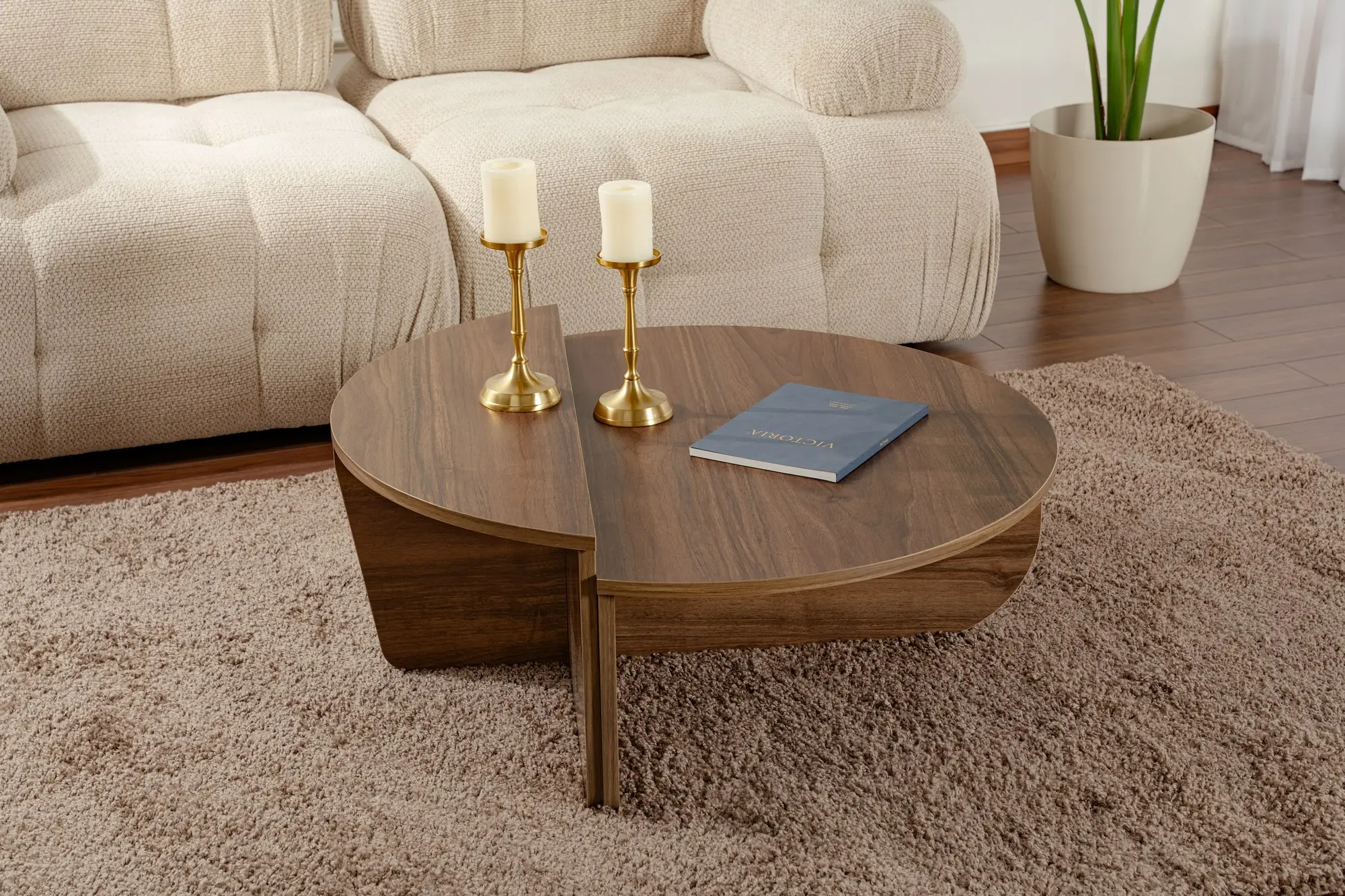 Set masute pentru reviste Mirage Meble Orion (Walnut)