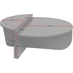 Set masute pentru reviste Mirage Meble Orion (Walnut) Thumb