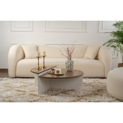 Set masute pentru reviste Mirage Meble Orion (Walnut/White)